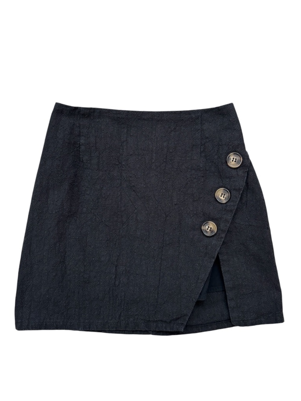 Skylar + Madison Linen Mini Skirt - Black Size S